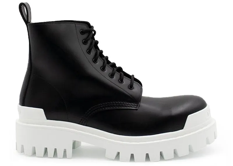 Balenciaga Strike Lace-Up Boot Black White (589338WA9671090)