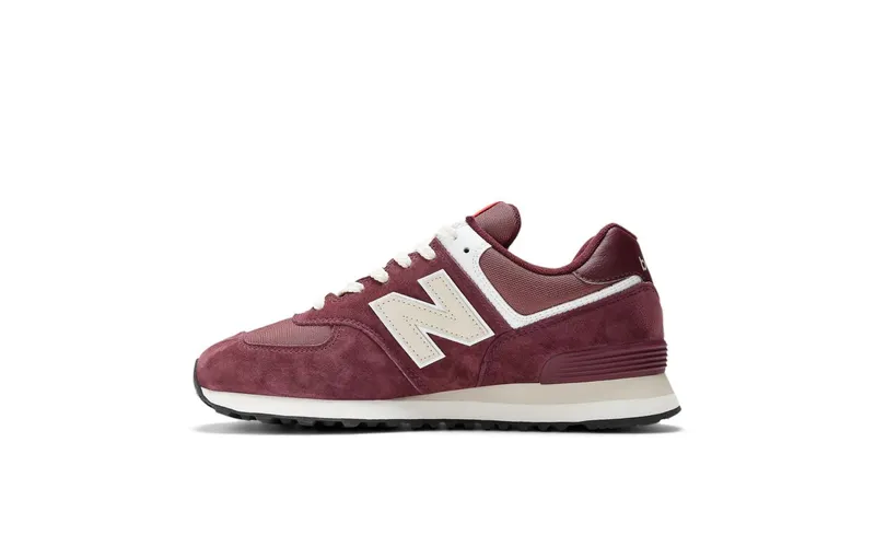 New Balance 574 Suede Maroon Grey (U574HMG)