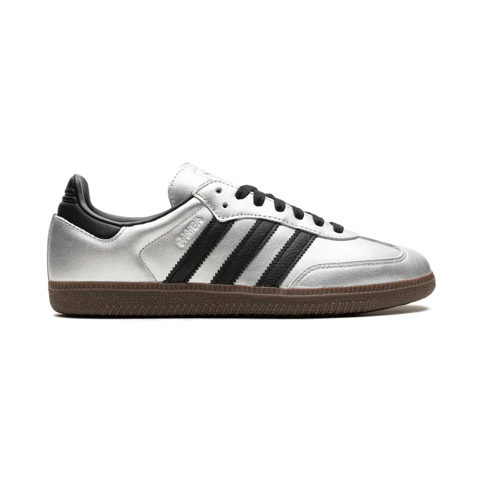 Adidas Samba OG “Silver Metallic Black Gum” (JI4218)