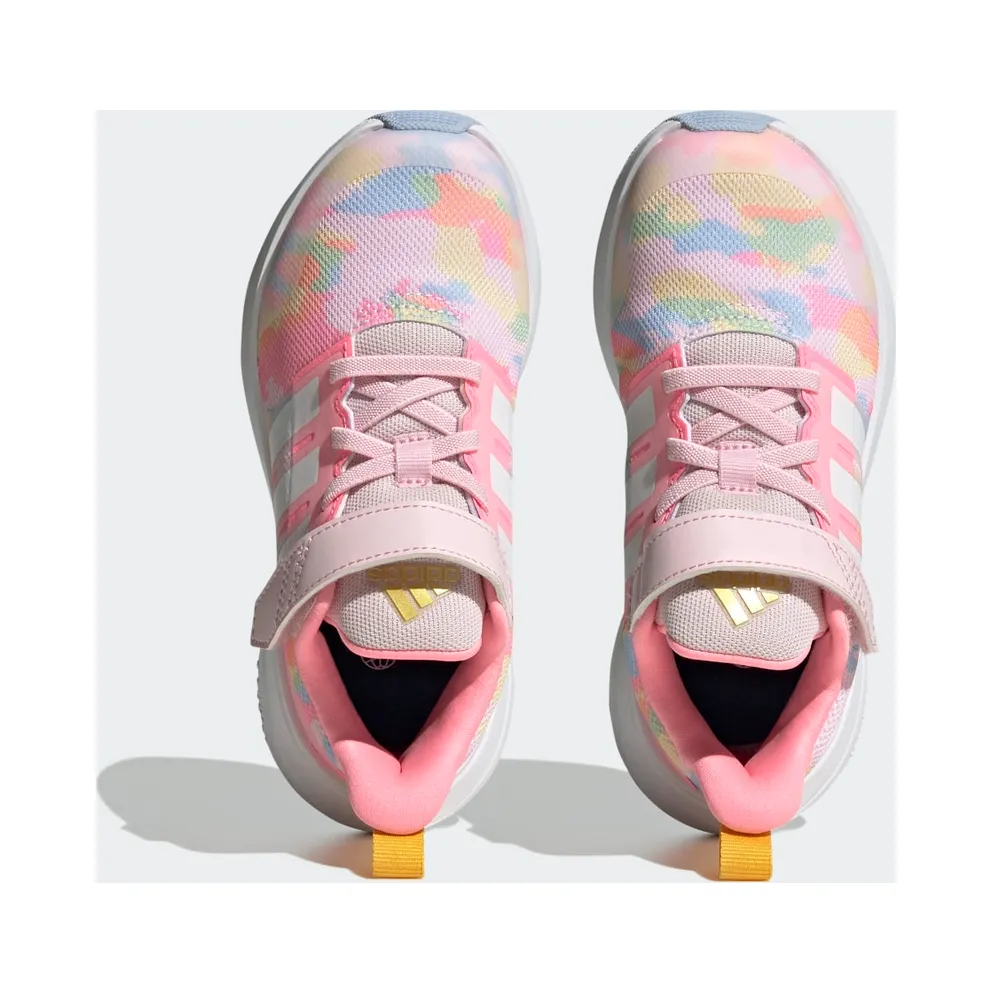 Adidas Fortarun 2.0 Cloudfoam Sport Running Elastic Lace Top Strap Clear Pink / Cloud White / Blue Dawn (GZ9752)