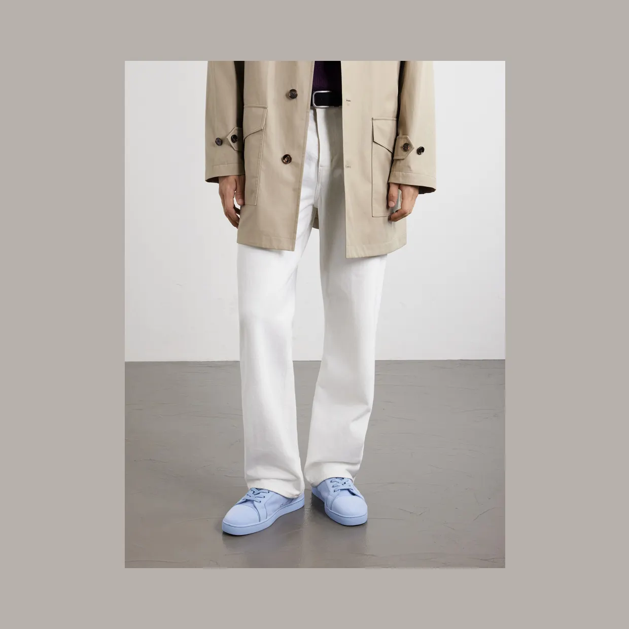Christian Louboutin Louis Junior Suede Sneakers Light blue (3260286) (2)