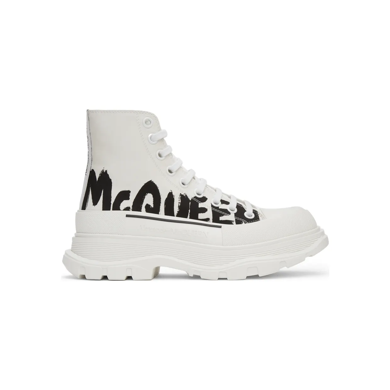 Alexander McQueen White Tread Slick High Sneakers (682420W4RQ2)