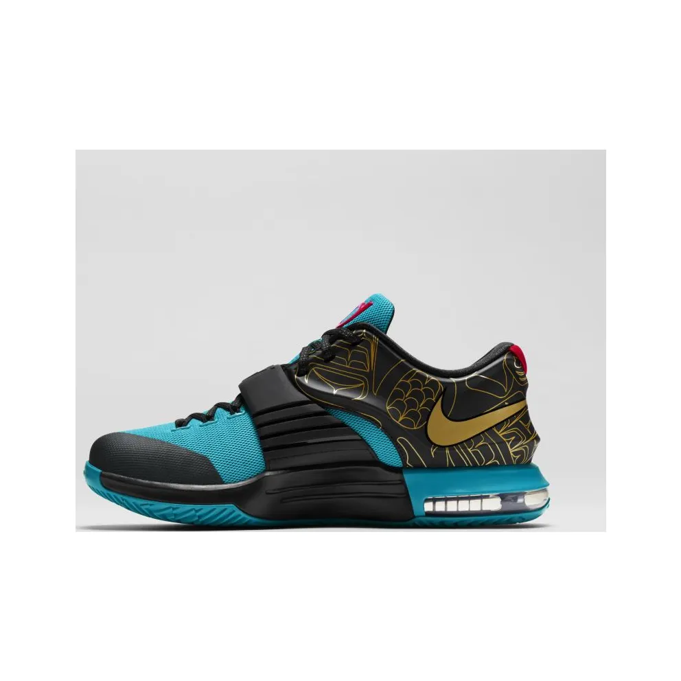 Nike KD 7 N7 Dark Turqoiuse/Metallic Gold-Black-University (705135-486)
