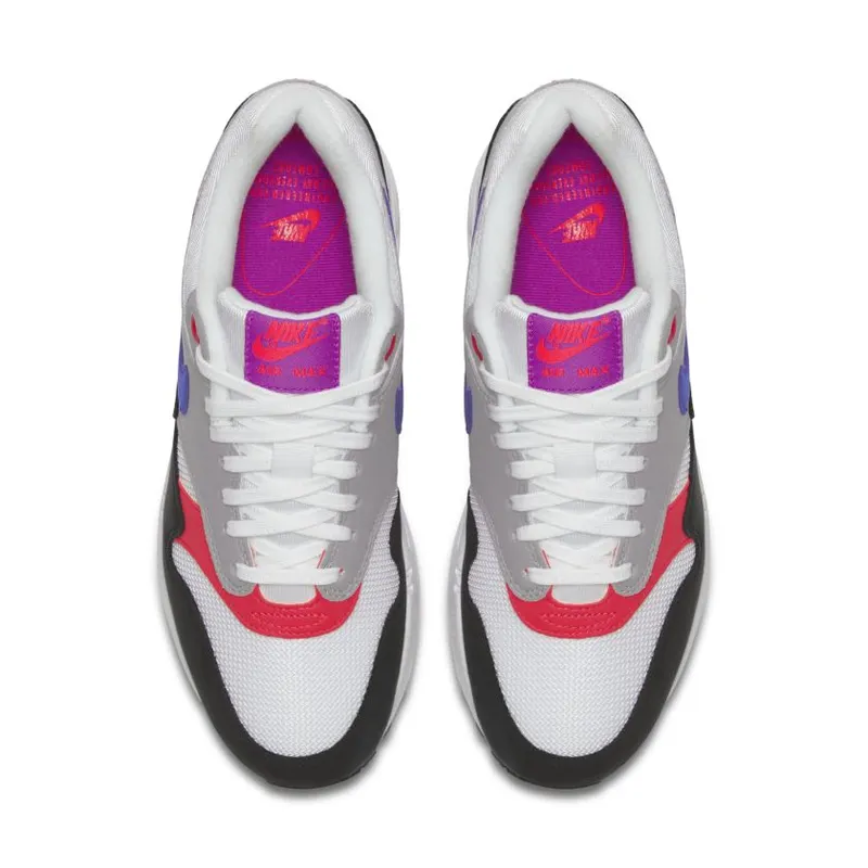 Nike Air Max 1 Raptors (W) White/Court Purple-Wolf Grey-Pink Flash (319986-114)