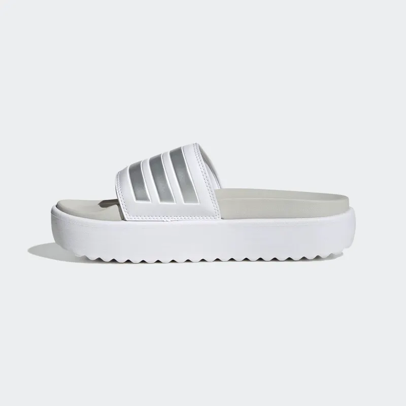 Adidas adilette Platform Slides Cloud White / Zero Metalic / Grey One (IE9703)