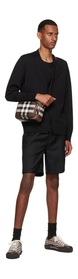 Burberry Brown Cotton Check Sneakers (8056828) (5)