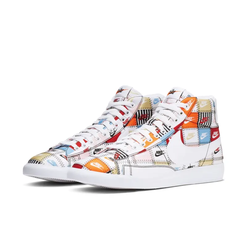Nike Blazer Mid Patchwork White/Multi-Color (CI9887-100)
