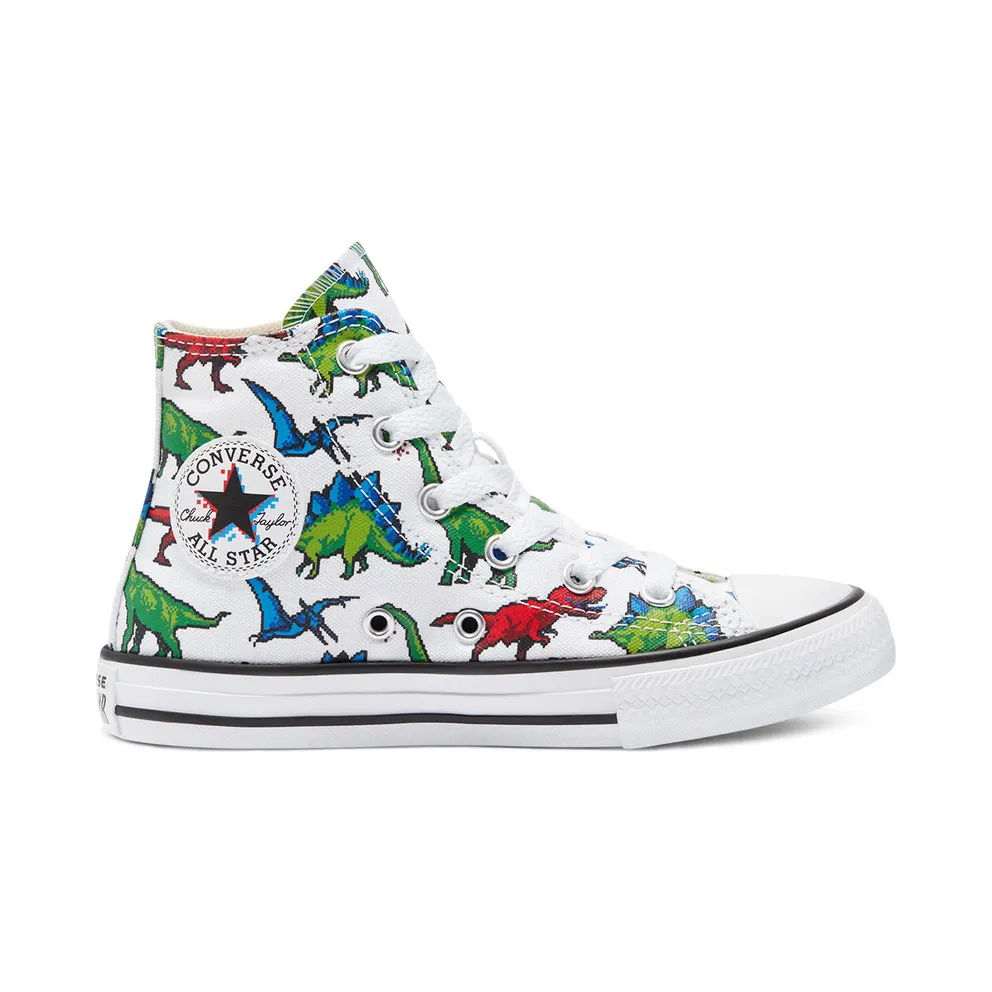 Converse 8-Bit Chuck Taylor All Star High Top White/bold Wasabi/digital Blue (670349C)