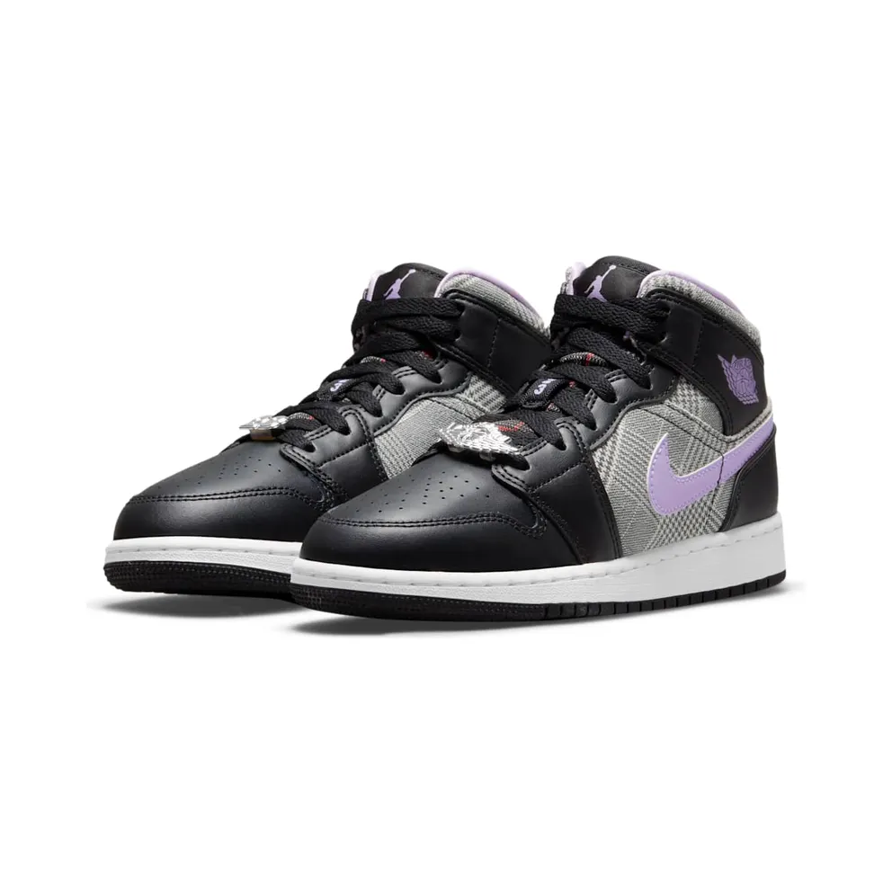 Jordan 1 Mid SE Houndstooth (GS) (DC7226-015)