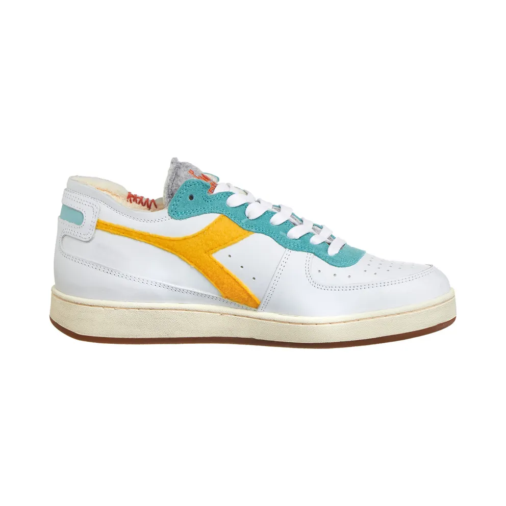 Diadora Mi Basket Row Cut Tennis White / Yellow Tuorlo (201178541C9158)