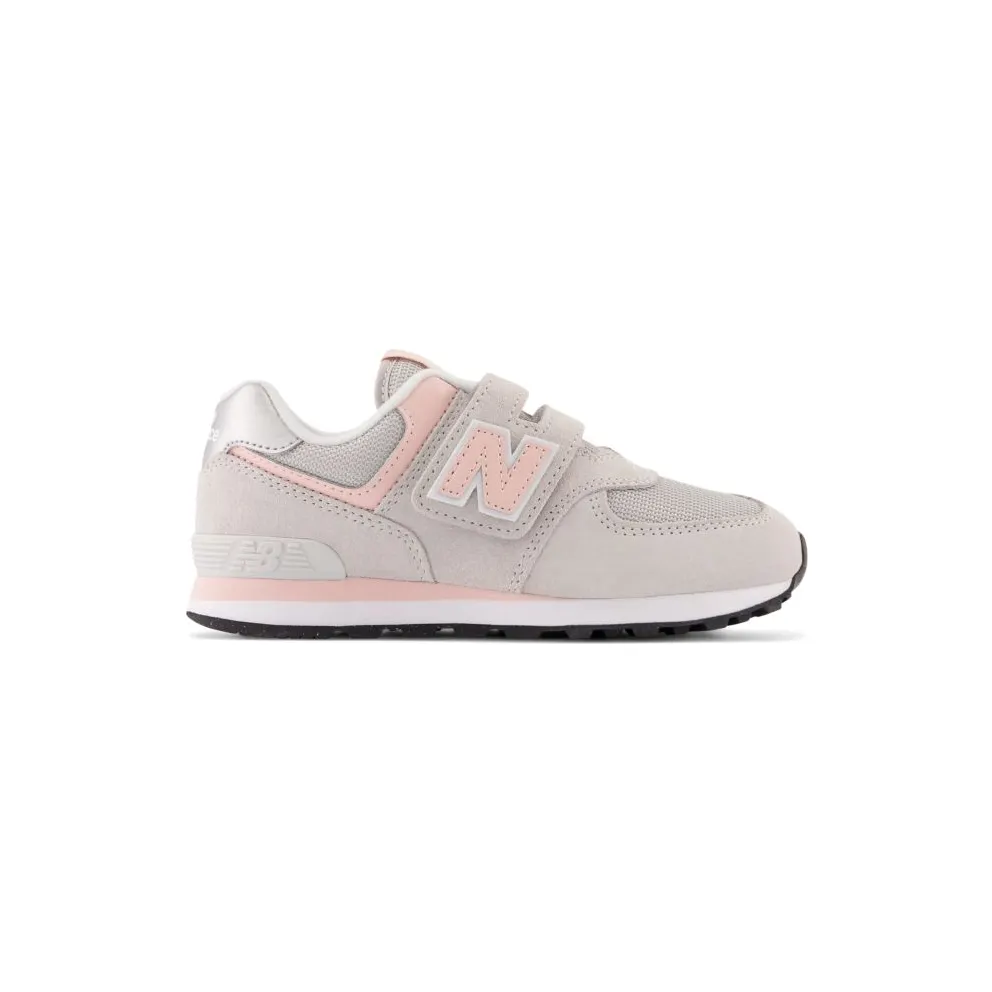 New Balance 574 Core Hook and Loop “Rain Cloud / Pink Haze” (PV574EVK)