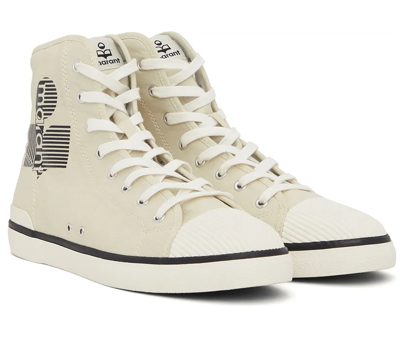 Isabel Marant Beige Benkeenh High-Top Sneakers (00MBK0088-00M004N) (4)