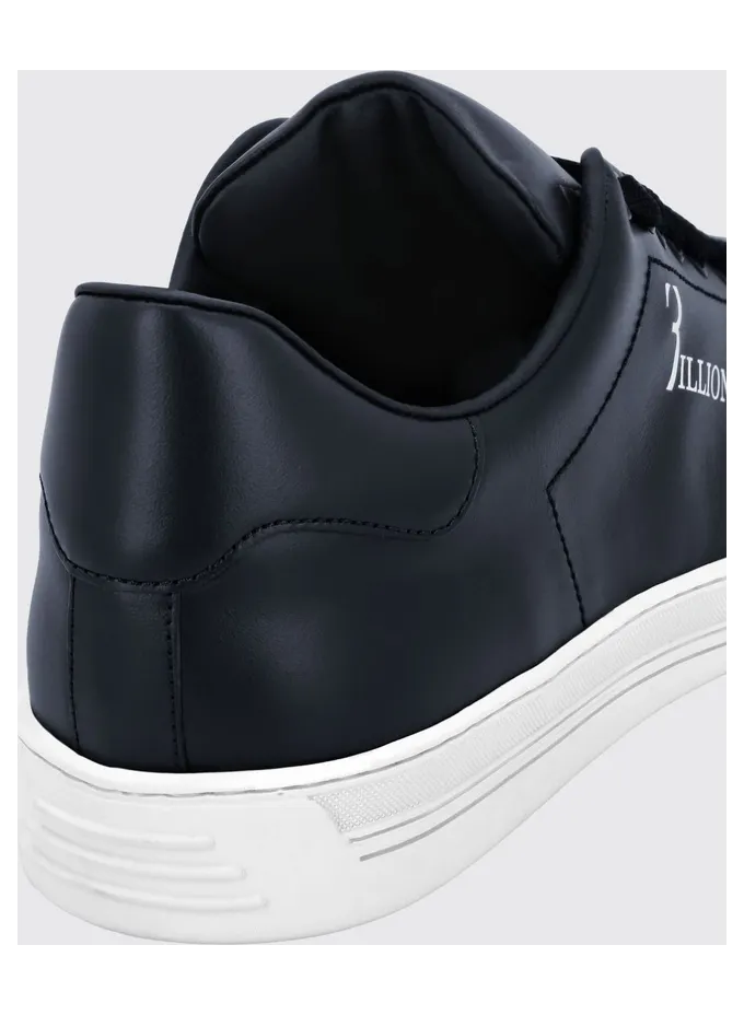Billionaire Smooth Leather Low-Top Sneakers with Printed Logo and Padded Ankle Blue (RABSMSC3792BLE029N24) (2)