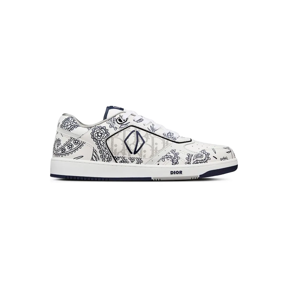Dior B27 Low White Navy Blue CD Paisley White Dior Oblique (3SN272ZOF_H069)