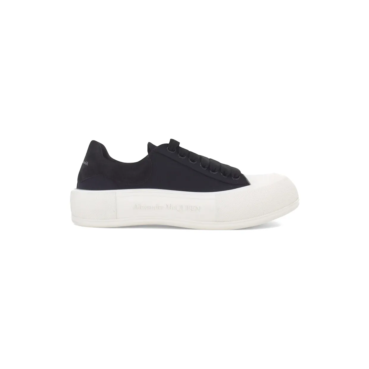 Alexander McQueen Deck Skate Plimsoll Black White (729586 W4MV7 1070)