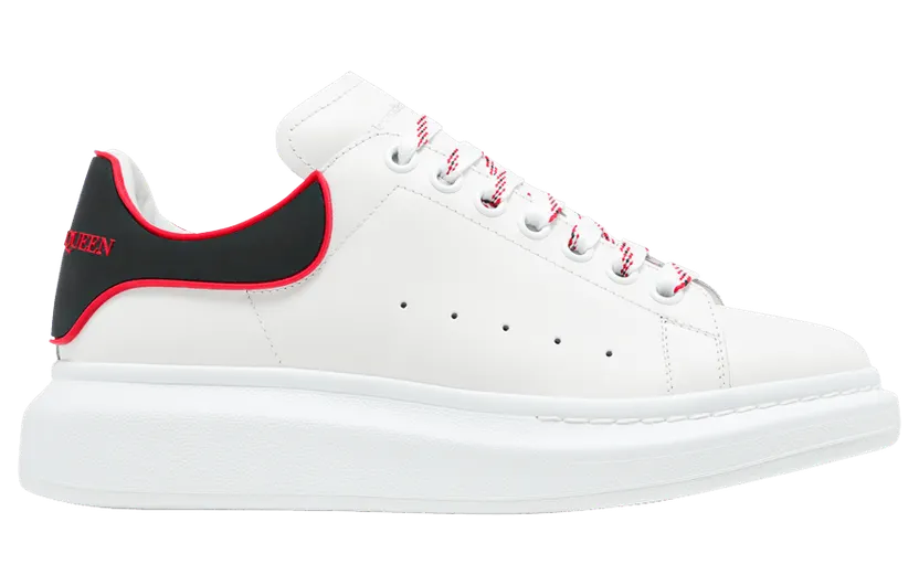 Alexander McQueen Oversized White Black Red Outline (625156WHXMT9183)