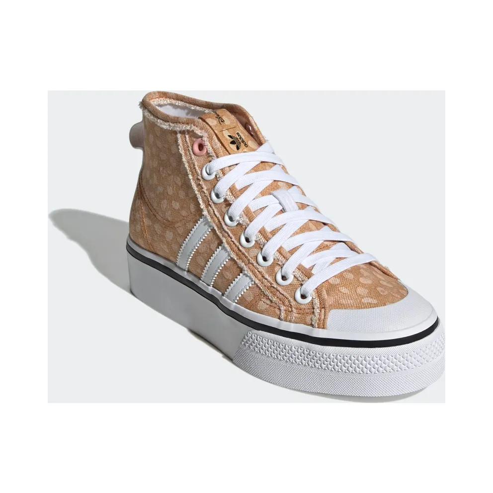 Adidas Disney Nizza Platform Mid Cloud White / Legacy Burgundy / Off White (GZ1657)