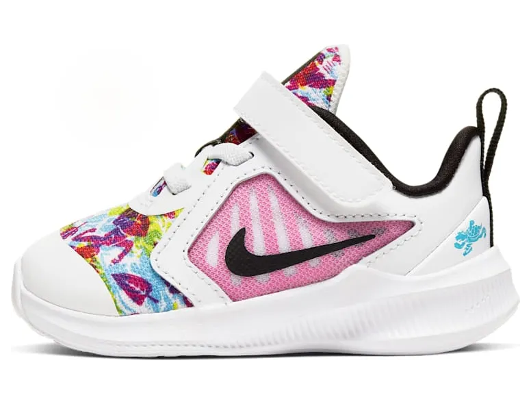 Nike Downshifter 10 Fable Fire Pink (TD) “White / Fire Pink / Blue Fury / Black” (CT5272-100)