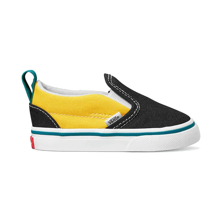 Vans Baby Black & Red Slip-On V Sneakers (VN0A5EFKBML)