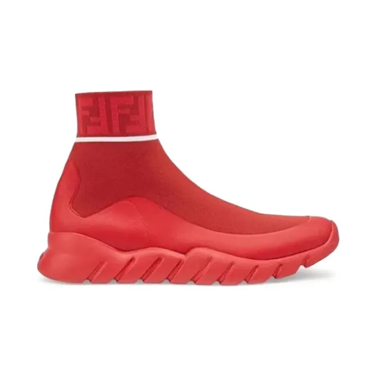 Fendi Tech Fabric High Top Red
