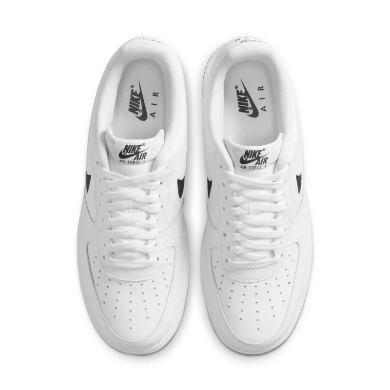 Nike Air Force 1 Low Cut Out Swoosh White Black White/Black-White (CZ7377-100)