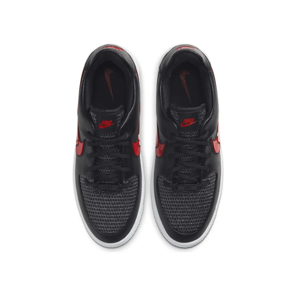 Nike Air Force 1 Sage Low Valentines Day 2020 (W) Black/Metallic Silver-University Red (CU4759-001)