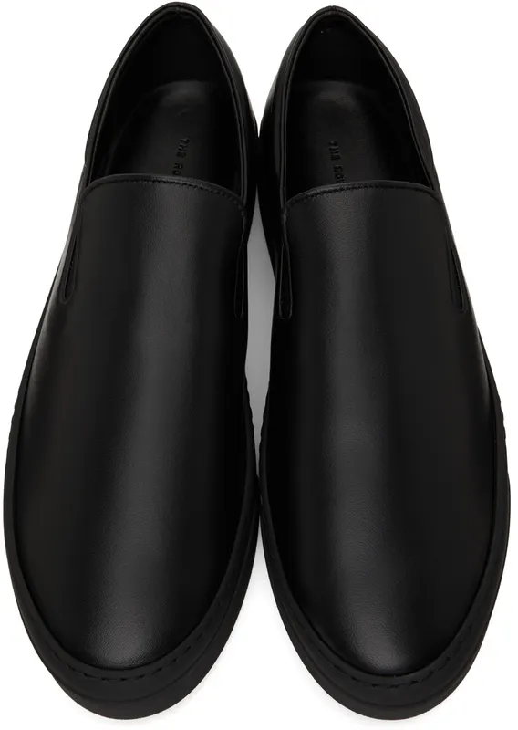 The Row Black Leather Dean Slip-On (F2008-N60)