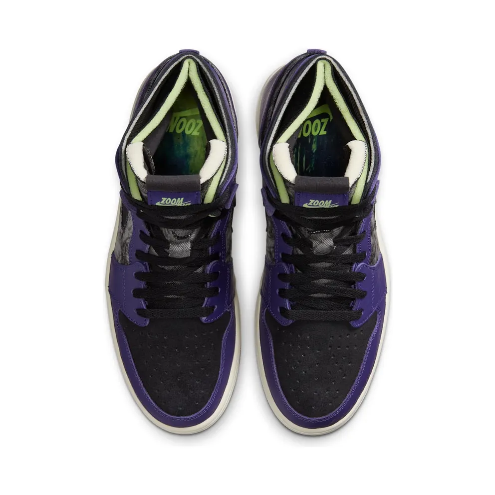 Jordan 1 High Zoom Air CMFT Bayou Boys Court Purple/Black-Electric Green (DC2133-500)