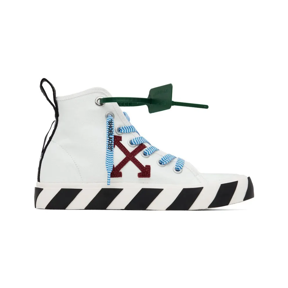 OFF-WHITE Vulcanized Mid Top White Burgundy Arrow (OMIA119F22FAB0010125)