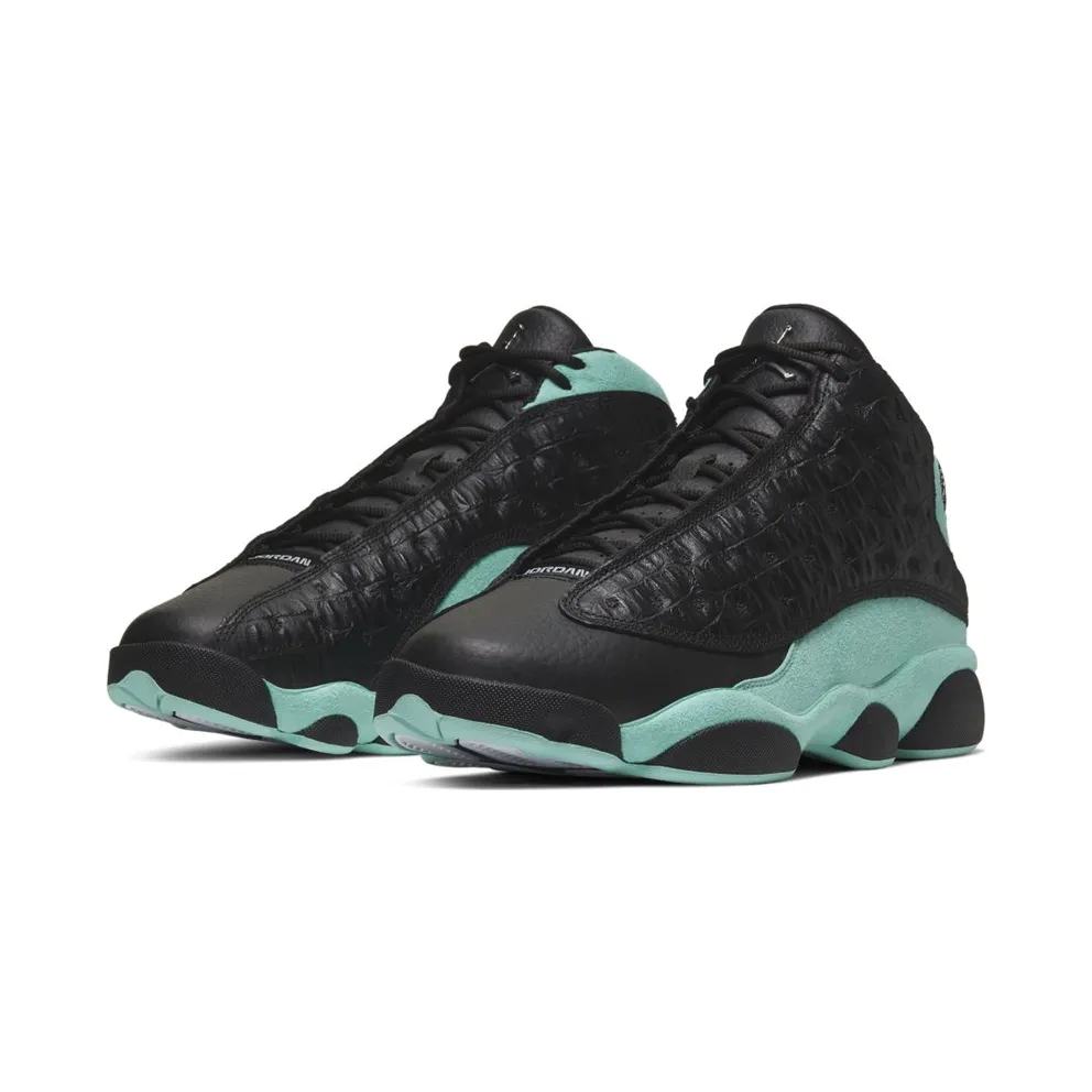 Jordan 13 Retro Black Island Green Black/Metallic Silver-Island Green (414571-030)