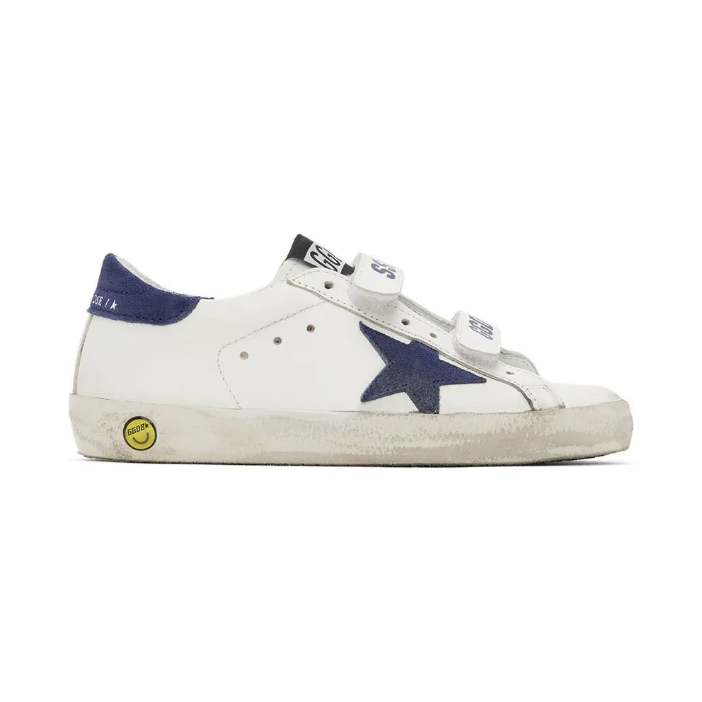 Golden Goose Kids White & Blue Old School Sneakers (GYF00111.F000418.10304)