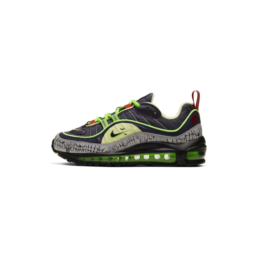 Nike Air Max 98 Halloween 2019 (GS) Gridiron/Black-Obsidian-Luminous Green (CT1171-001)