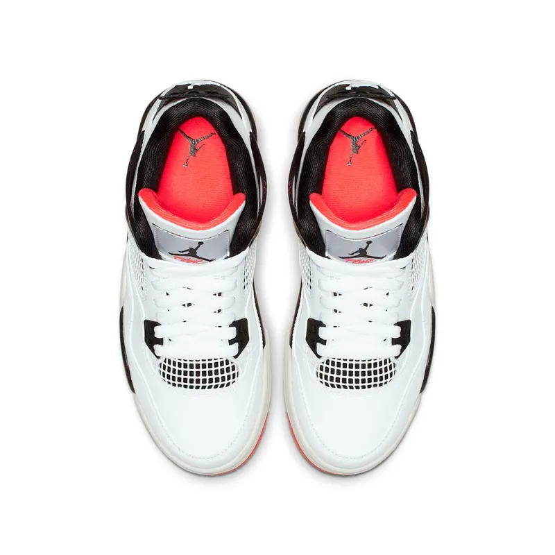 Jordan 4 Retro Flight Nostalgia (GS) White/Black-Bright Crimson-Pale Citron (408452-116)