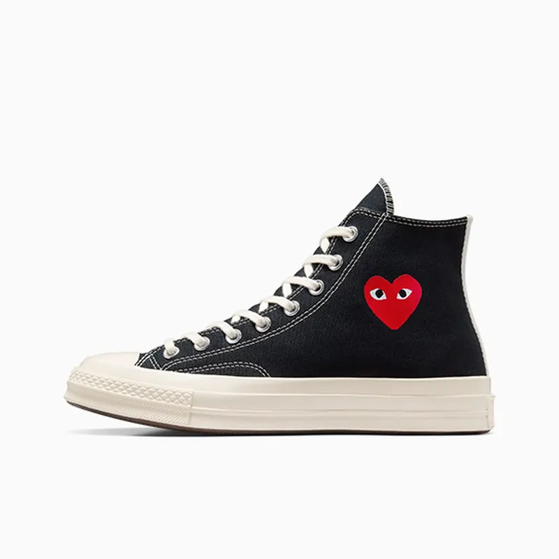 Converse PLAY Comme des Garçons Single Heart Chuck 70 Black/Red/Egret (A08801C)