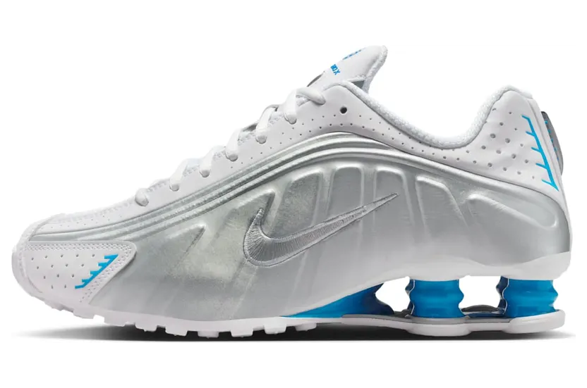Nike Shox R4 White Blue Hero Silver (AR3565-105)