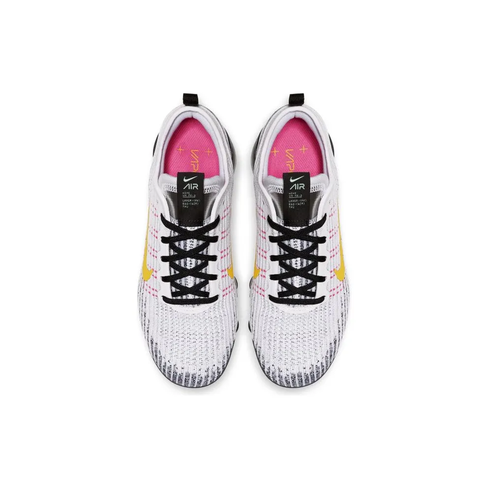 Nike Air VaporMax Flyknit 3 White Dynamic Yellow (GS) White/Hyper Turquoise/Pink Blast (BQ5238-102)