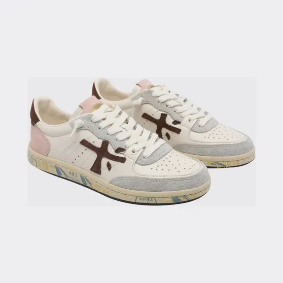 Premiata Clay Suede Sneakers with Studs White 1 (BSKTCLAYD8284)