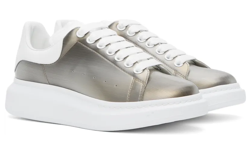 Alexander McQueen Silver & Gold Lenticular Sneakers (645870W4TT1) (4)
