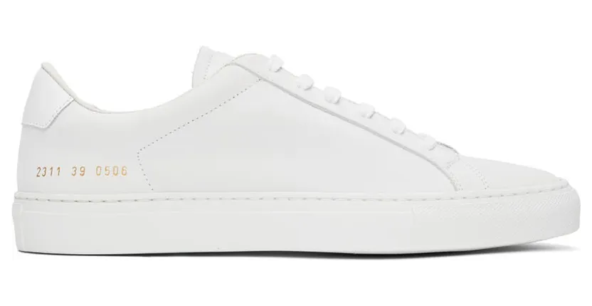 Common Projects White Retro Low Sneakers (ARTICLE 2311)