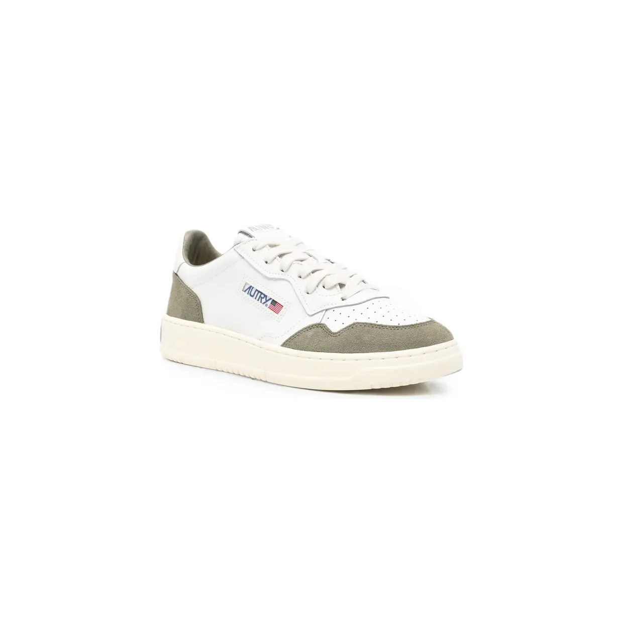 Autry Medalist Calf Suede-panelled “White/Green” (AULM FT21) (2)