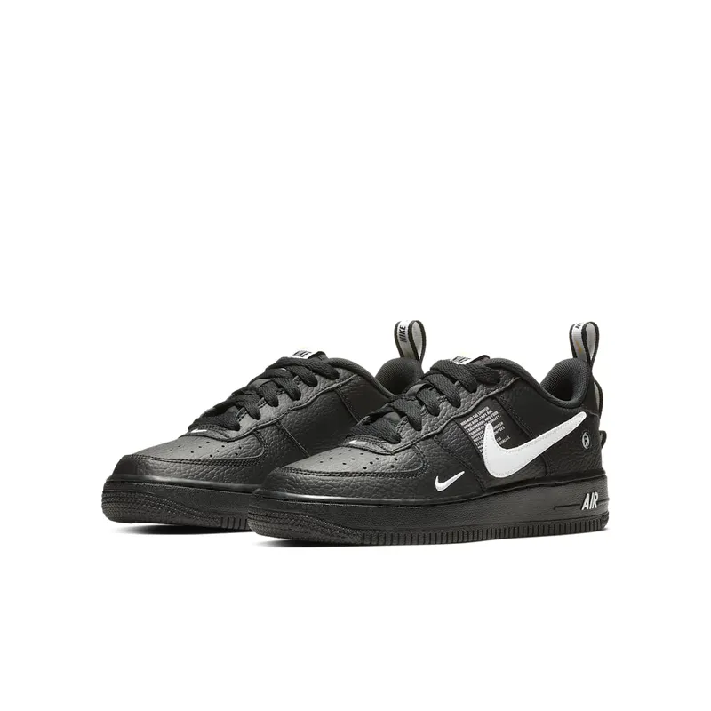 Nike Air Force 1 Utility Black White (GS) Black/White-Tour Yellow (AR1708-001)