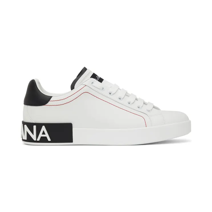 Dolce & Gabbana White & Red Portofino Sneakers (CS1760 AH526)