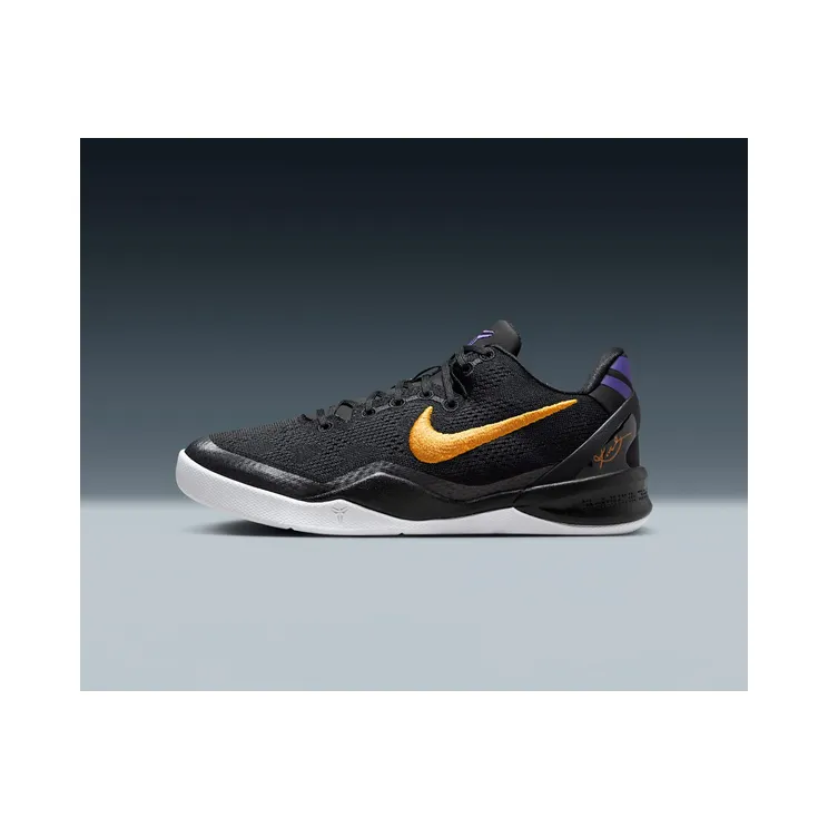 Nike Kobe 8 Protro GS Lakers Away “Black / White / Court Purple / University Gold” (FN0266-002)