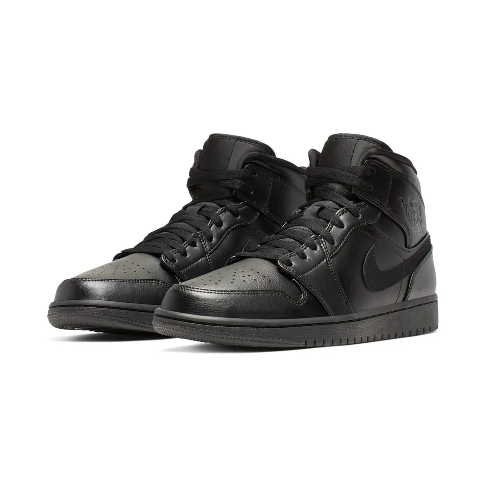 Jordan Air 1 Mid Black Black Black Black (554724-090)