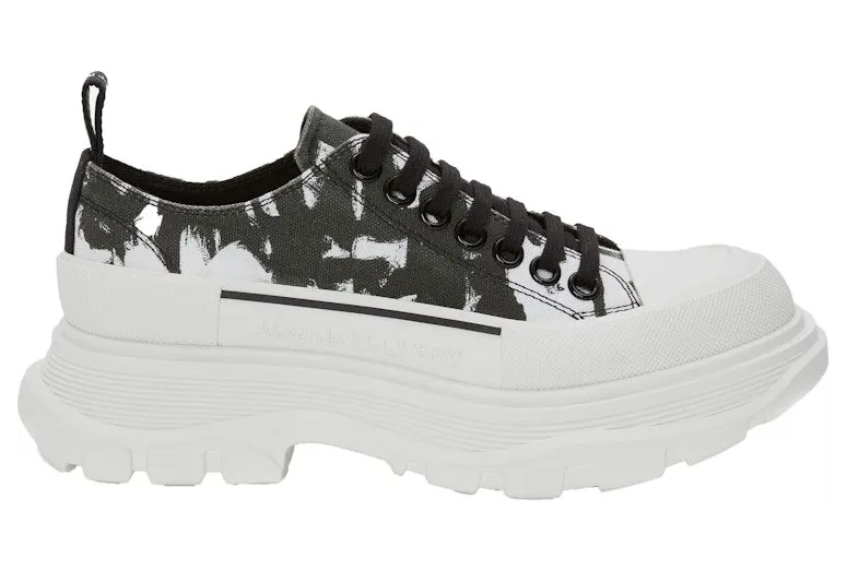 Alexander McQueen Tread Slick Low Lace Up White Black (708093W4TG59356)