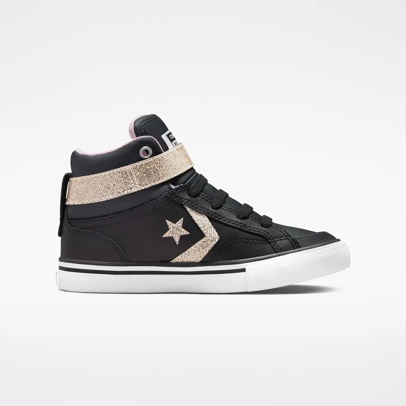 Converse Pro Blaze Strap Glitter Black/White/Gold (A01557C)