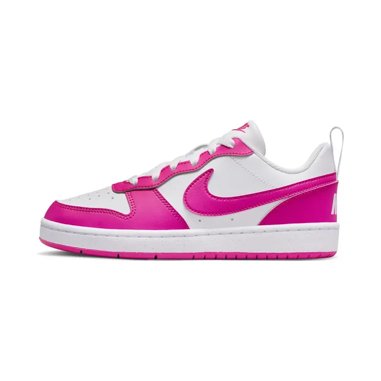 Nike Court Borough Low Recraft GS “White / Laser Fuchsia” (DV5456-123)
