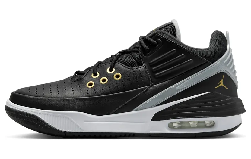 Jordan Max Aura 5 Black White Wolf Grey Metallic Gold (DZ4353-017)