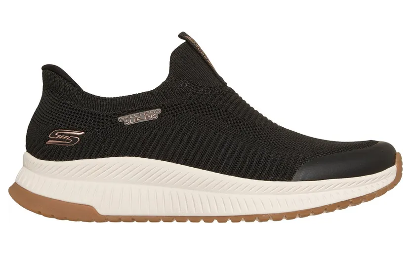 Skechers Slip-ins: BOBS Sport Squad 4 – Lead Look Sneaker Zwart