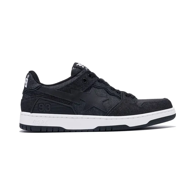 A Bathing Ape Sk8 Sta Black Denim (001FWJ201005-BLK)